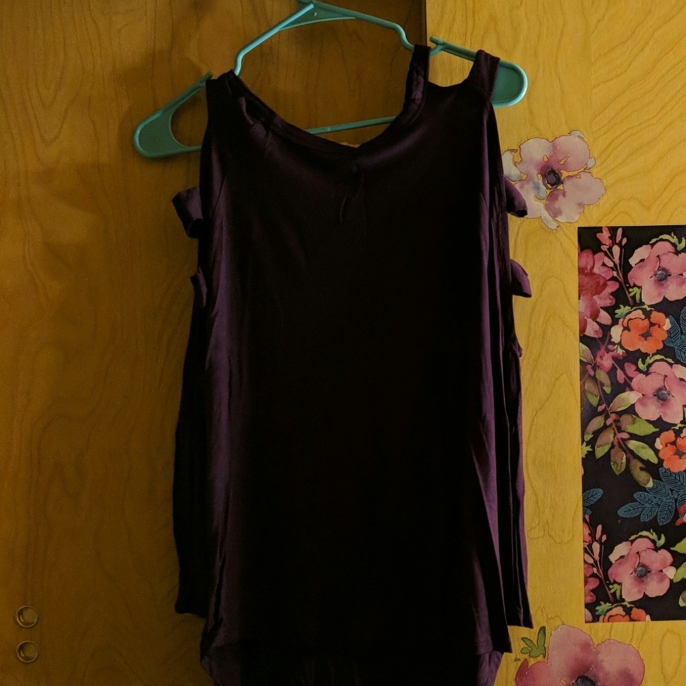 Dark purple long sleeve with slits